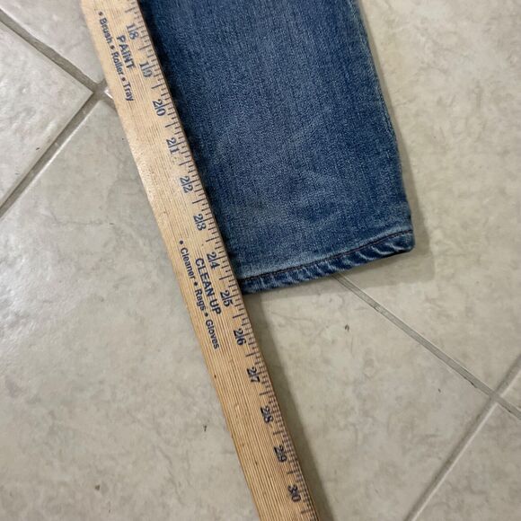 Crew Cuts Kids Distressed Ticking Lined Jeans/Denim, Size: 10 Blue - Picture 8 of 13